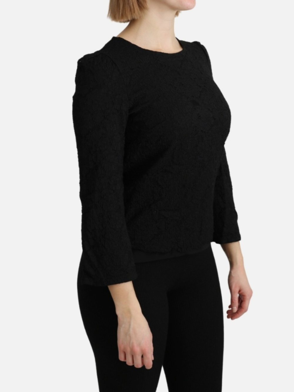 Dolce & Gabbana Staff Black Lace Blouse Size 40
